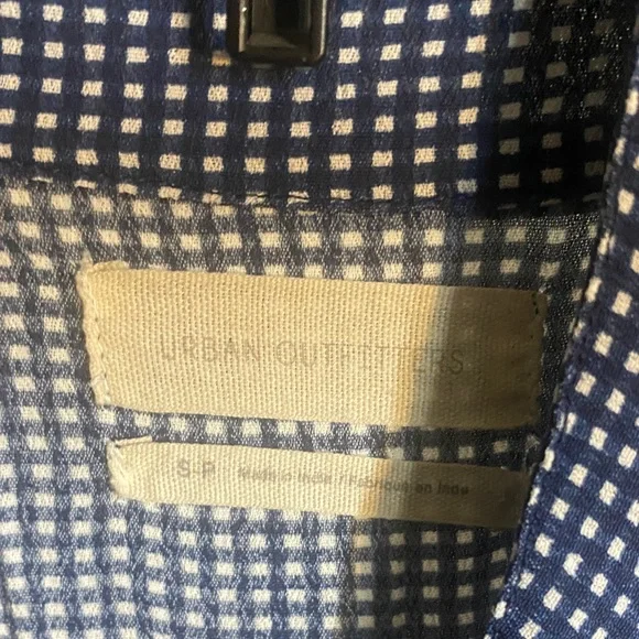 Urban Outfitters Navy Checkered Midi Dress - Picture 3 of 6